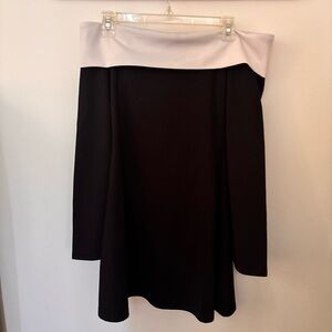 Commense Black and White Long Sleeve Dress